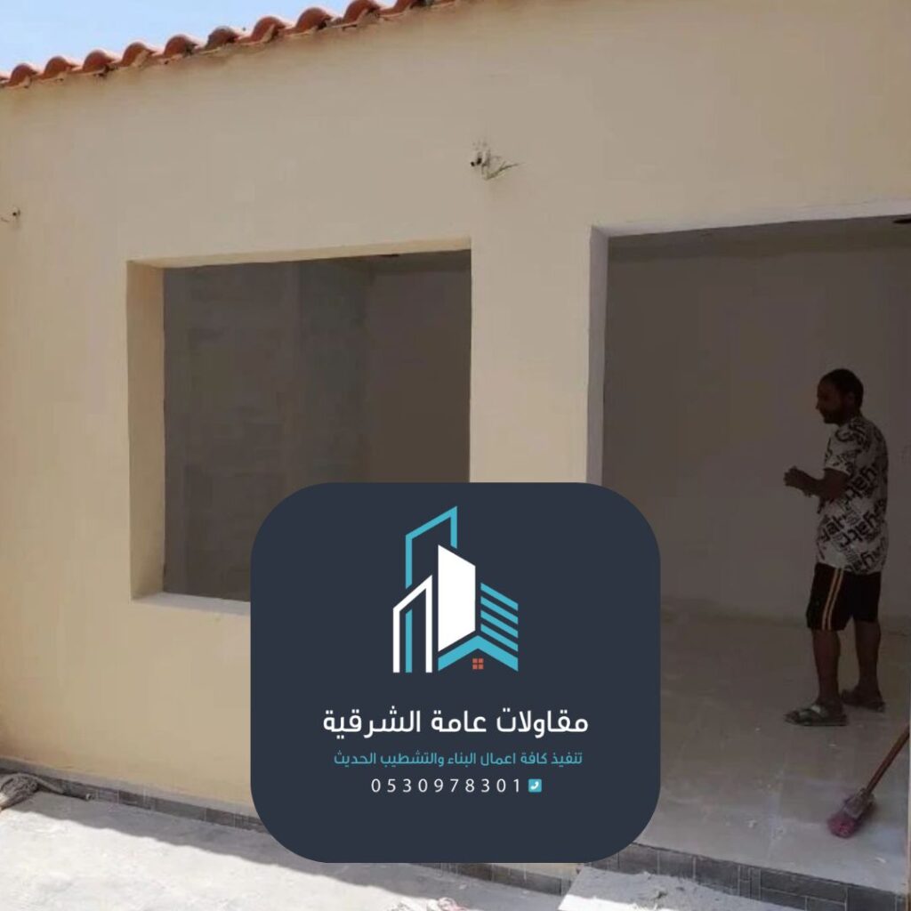 مخطط هندسي لبناء ملحق مع مقاولات الشرقية