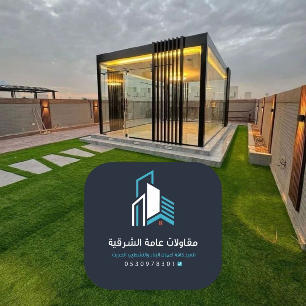 مخطط هندسي لبناء ملحق بالسطح